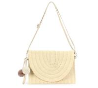 XFSRG Strandtasche Damen Stroh Gewebte Handtasche Damen Clutches Bohemian Woven Clutch Gewebte Tasche Klein Hochzeit Abendtasche Straw Beach Bags Sommertaschen Für Mädchen(Beige)