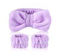 Xfsrg Süßes Stirnband Mit Schleife 2 Stück Haarbänder Set Für Damen Weiches Frottee Material Elastische Haarbänder Perfekte Haarpflege Accessoires