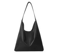 XFSRG Tote Bag Damen Elegante Schultertasche Leder Handtasche Vintage Tragetasche Uni Tasche Klassische Crossbody Bag für Shopping und Freizeit (Schwarz)