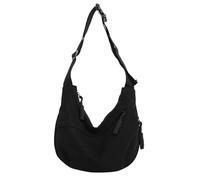 XFSRG Umhängetasche Damen Cord Crossbag Halbmond Kord Schultertasche Umhängetasche mit Verstellbarem Gurt für Reisen Arbeit Uni（Schwarz）