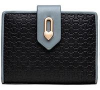 XFZJCHAP Kartenbrieftaschen Damen Leder Brieftasche mit großer Kapazität Schnallen Brieftasche Multifunktional kurzer Brieftaschenkupplung (Farbe: Gelb)