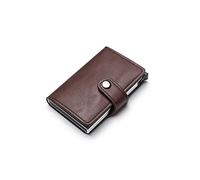 XFZJCHAP MS Wallets HaSP PU Leder Wallet Casual Card Halter Protektor Smart Wallet Aluminium Card Hülle Slim M WOM Tasche (Farbe: Schwarz)