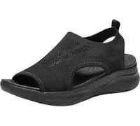 XGWDP Women Walking Sandals Arch Support Orthotic Comfortable Plantar Fasciitis Sandals Non-Slip Casual Open Toe Sport Sandals for Athletic Summer Beach (01,6)