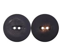 XHYXWN 10 Stück 15-28 mm natürliche Hornknöpfe, 2-Loch-runde echte Hornknöpfe, Vintage-Echthornknöpfe, schwarz, braun, für Anzug, Mantel, Jacke, Oberbekleidung, Zubehör