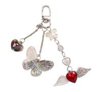 XIAHIOPT Vielseitiger Handy-Anhänger, Engel-Herz, Schlüsselanhänger, modisches Handy-Schlüsselband, Handykette, perfekt für Mode-Enthusiasten, 1