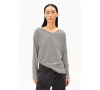ARMEDANGELS Damen Longsleeve XIANAA Stripes Loose Fit Bio-Baumwolle Schwarz-Oatmilk Gr. L