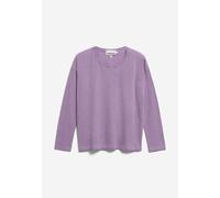ARMEDANGELS Damen Longsleeve aus Bio-Baumwolle XIANAA Stripes Loose Fit Oatmilk-Orchid