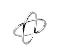 XIANNVQB 925 Silberringe - Vintage 925 Sterling Silber Kreuz Ringe Für Frauen Hochzeit Trendigen Schmuck Einfache Unregelmäßige Große Verstellbare Ringe, Wie Gezeigt, Öffnung