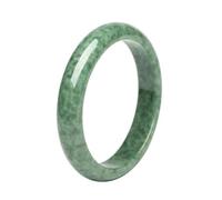 XIAOBAN Armreif aus natürlicher grüner Jade, feiner Schmuck, Glücksamulett, Geschenk, chinesische runde Boutique-Happ, 55-64 mm, geschnitzte Hand für Herren, Stein