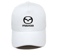 XIAOBINGFA Baseballkappe für Herren und Damen für Mazda CX-60 I 2022-2024, SonnenmüTze mit Auto-Logo Outdoor Sun Protective Größenverstellbar Basecap,White