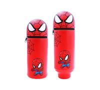 XIAOGUDONG Pencil Case，2 in 1 Soft Silicone Pencil Case，legami Pens，Kawaii Table Pen Holder, Soft Silicone School Pencil Case Zipper Closure, Retractable Capacity Pen Holder, H 19.8 cm,d