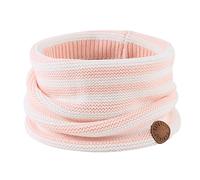 XIAOHAWANG Baby Schal Winter Strickschal Jungen Dick Warm Schlauchschal Mädchen Loop Schal Kinder Rundschal für 1-6Jahren (Streifen Hellrosa)