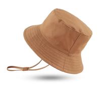 XIAOHAWANG Baby Sonnenmütze Jungen Sonnenhut UV Schutz Baby Mädchen Mütze Sommer Atmungsaktiv Kinder Fischerhut Mit Mesh-Futter(Caramel,2-4Jahen)