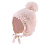 XIAOHAWANG Baby Wintermütze mit Ohren Warme Babymütze Baby Mädchen Jungen Winter Baby Mütze Handschuhe Ohrenklappen Mütze mit Fleece