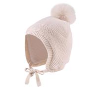 XIAOHAWANG Baby Wintermütze mit Ohren Warme Babymütze Baby Mädchen Jungen Winter Baby Mütze Handschuhe Ohrenklappen Mütze mit Fleece