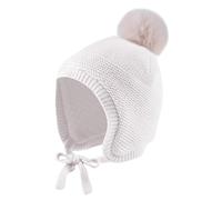 XIAOHAWANG Baby Wintermütze mit Ohren Warme Babymütze Baby Mädchen Jungen Winter Baby Mütze Handschuhe Ohrenklappen Mütze mit Fleece