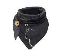 Xiaojiu Dreieckschal Damen Schal Halstücher Knopfschals Wickelschals Herren Schal Scarf Women Winterschal Herbst Winter Flauschiger Schal Lässige Frauen Warmer Weicher Schal Wintermode Dreieck Schal