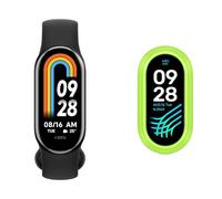 Xiaomi MI Smart Band 8 Schwarz, Smartwatch, 16 Tage Akkulaufzeit, vollständige Aufladung in 1 Stunde, kontinuierliche Gesundheitsüberwachung, professionelle Analyse des Trainings, MI Band 8 Laufclip