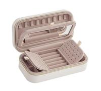 XIAOQENAN Elegante PU Lederschmuck Aufbewahrung Gehäuse Anspruchsvoller Weicher Samt Innenbox Für Ringe Halsketten Zubehör Cloud Weißer Schmuckschatulle