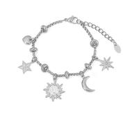 XIAOQENAN Verstellbares Armband mit Anhänger, Armband in Gold oder Stahl, elegant, mit Diamanten, schäumend, Anhänger mit lässigem Business-Schmuck, One Size, Wie beschrieben