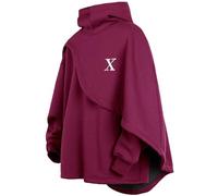 XIAOYAO Herren Poncho Cape Hoodie Techwear Kapuzenpullover Hip Hop Long Sleeve Streetwear Casual Rollkragen Pullover