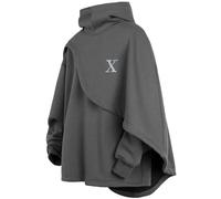 XIAOYAO Herren Poncho Cape Hoodie Techwear Kapuzenpullover Hip Hop Long Sleeve Streetwear Casual Rollkragen Pullover