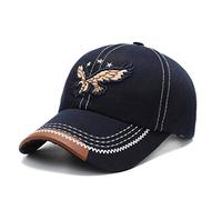 XibeiTrade Baseballkappe mit Adler-Krempe, aus Baumwolle, für Sport, Outdoor, Freizeit, Baumwolle Gr. M, blau