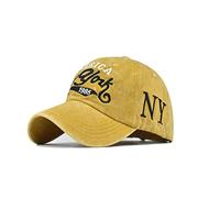 XibeiTrade New York Baseball Cap Retro Damen Herren Sport Casual Caps Gr. M, gelb