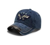 XibeiTrade Vintage Eagle Baumwolle Baseball Cap Damen Herren Sport Outdoor Casual Sonnenhut Gr. M, blau