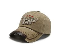 XibeiTrade Vintage Eagle Baumwolle Baseball Cap Damen Herren Sport Outdoor Casual Sonnenhut, khaki, M