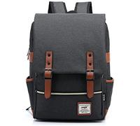 XibeiTrade Vintage Rucksack Herren Damen Unisex School Student Oxford Laptop Rucksack Retro Rucksäcke Schulrucksack Dunkelgrau