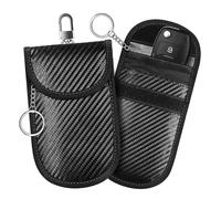 Xiciki 2 Stück Keyless Go Schutz, Autoschlüssel Schutz, Schutz für Autoschlüssel RFID, Schlüssel Etui Hülle, Karabinerbefestigung, Keyless Go Schutz Autoschlüssel, Autoschlüssel Box für Keyless