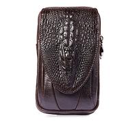 Xieben Vertikale Leder Gürteltasche Gürtel Holster für Herren Frauen Clip Halter Outdoor Reise Camping Abdeckung Beutel Geldbörse Handy Case Kaffee