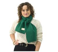 Xifrika Damen-Strickschal ohne Fransen in der Farbe Dunkelgrün - Weich, Warm, Elegant und Kratzfrei. Winterschal in Größe 160x20 cm für den Alltag.