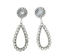 XIGAWAY Vintage-Ohrstecker in Tropfenform für Damen, antikes Silber, gedrehtes Seil-Design, Bohemian-Statement-Schmuck, Geschenk