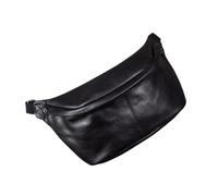 XIHAC Hüfttaschen aus echtem Leder, Herren-Umhängetaschen, lässige Tagesrucksäcke, Reisetaschen, Geldbörsen, Rucksäcke, Umhängetaschen(Black)