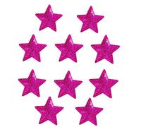 Ximkee 10 Stück glänzende 5-Sterne-Pailletten-Aufnäher zum Aufbügeln auf Applikationen, bestickt, Rosa