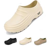 Ximlc Armadillo Clogs, Armadillo Chef Nurse Schuhe for Damen und Herren, ölbeständig, wasserdicht, rutschfest, for die Küche, Arbeitsschuhe(Beige,44)