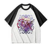 Xinchangda Hazbin Hotel Anime T Shirt Alastor/Angel Dust/Vaggie/Charlie Morningstar Anime Sommer Kurzarm T-Shirt Casual Tops Manga Geschenke