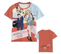 Xinchangda My Dress-Up Darling T-Shirt Anime Kitagawa Marin Gojō Wakana Druck T-Shirt Sommer Casual Rundhals Kurzarm Tops für Damen Herren, Typ 9, XXL