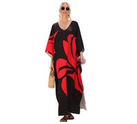 XINGLIDA Damen Kaftan Kleid In Voller Länge Badeanzug Überwurf Kaftan Druck Strand Überwurf Kleid