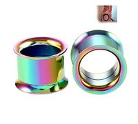 XINHE 2 Stück Edelstahl Flesh Tunnel Plugs Ohr Piercing Schmuck Mit Schraubverschluss,Color,5mm