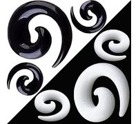 XINHE 4 Stücke Ear Gauge Stretching Kit Ohr Bahre Ohr Expander Verjüngt Tunnel Spirale Schnecken Ohr Stretching Piercing Set,14mm