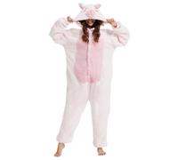 Xinlong Einteiliger Schlafanzug Damen Oversized Tier Onesie Panda Reißverschluss Erwachsene Unisex Nachtwäsche Overall Jumpsuit Lang Herren Fasching Halloween Pyjama Kleidung Karneval Mit Kapuze