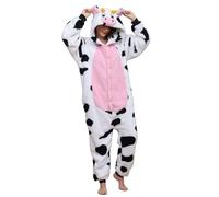 Xinlong Panda Jumpsuit Damen Tier Oversized Kuschelig Schlafanzug Herren Lang mit Kapuze Reißverschluss Unisex Tier Tierkostüme Nachtwäsche Winter