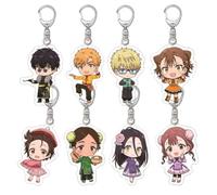 Xinnice 8PCS Anime Acrylic Keychain Inori Yuitsuka Anhänger Tsukasa Akeuraji Schlüsselanhänger Anime Rucksack Schlüssel Dekoration Geschenk