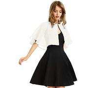 XinQi Damen Soft Chiffon Schal Wraps Shrug für Abendkleid Hochzeit Cape Bolero Flapper Cover Up, Elfenbein, Einheitsgröße