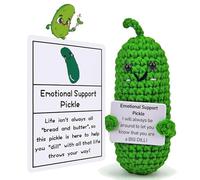 xinrongda Pocket Hug Positive Pickle, Mini-Plüsch Figuren Lustige Pickle Puppe, Strickwolle Puppe, Mutmacher Geschenk, Beste Freundin Lustige Geschenk für Familie Freund Patient