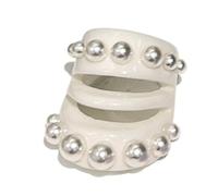 Xinsheinelry 1 Stk Stilvolle, verstellbare Ringe mit hohlem Design und imitierten Perlen aus Kunstharz, Alltagskleidung für Geschenkanlässe, stilvoll offen