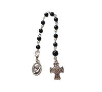 Xinsheinelry Armband mit Kreuz-Anhänger, modische Gebetsperlen, Rosenkranz, Armband, Glaube, Schmuck, Accessoire, Geschenk, schwarze Handgelenkkette, Eine Größe, Wie beschrieben